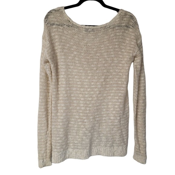 Abercrombie & Fitch Sweater Ivory Cream Long Sleeve Knit Pullover Sweater Size M - Picture 3 of 5